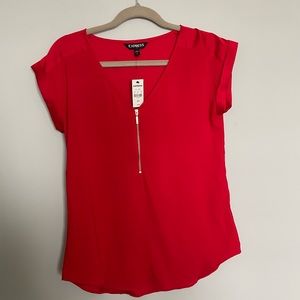 NWT Red Express Tank Top with Zipper